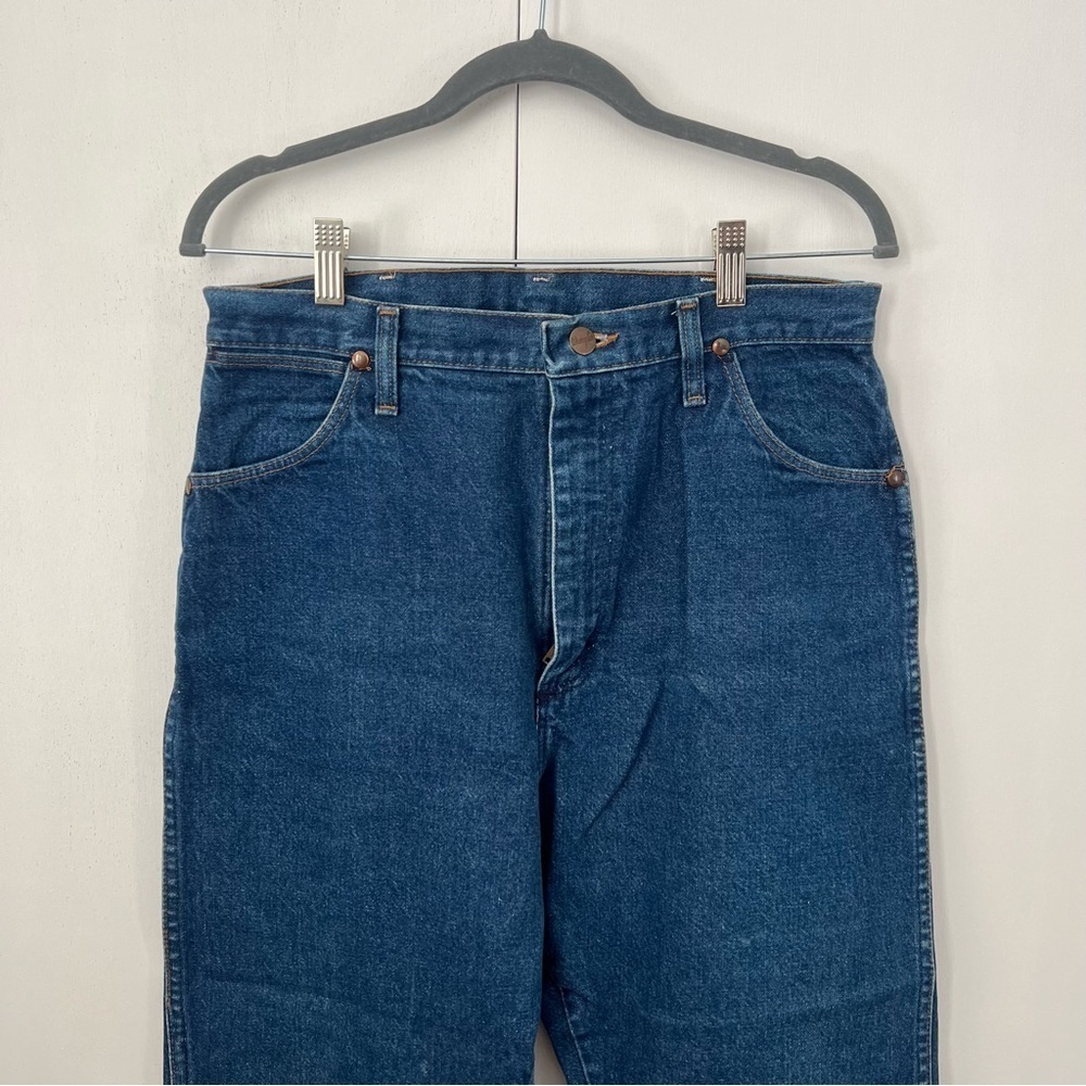90s Wrangler 14MWG Cowgirl Blue 15x34 Vintage Made in USA Jeans Womens - Picture 5 of 9